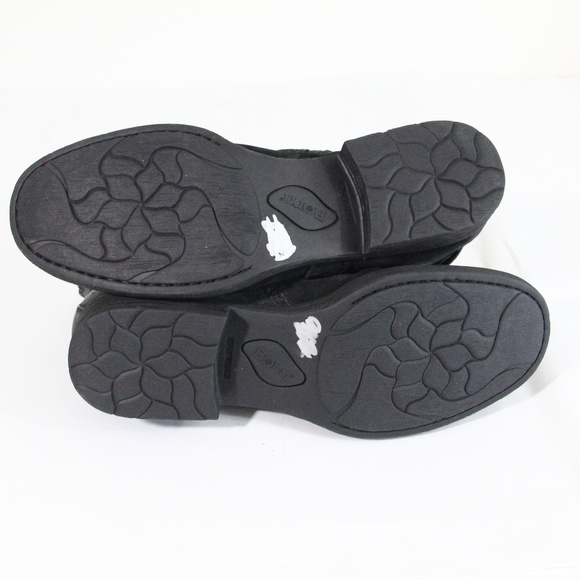 Born Eton Boots New sz 9 Women Black Leather Moto Bootie Nwt - Picture 11 of 11